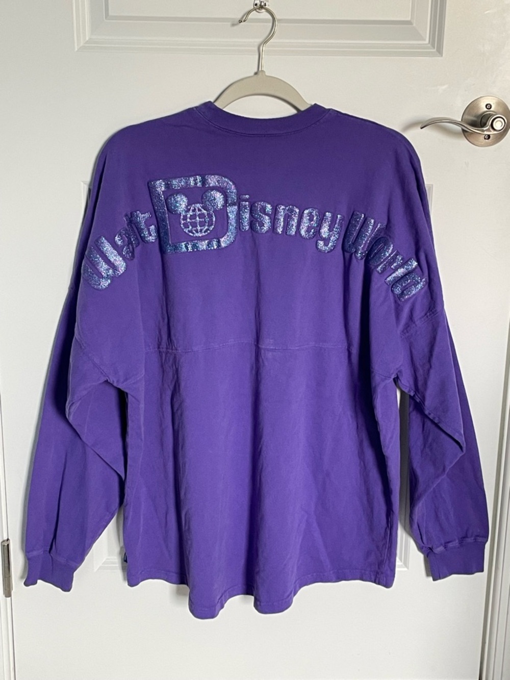 Walt Disney World Spirit Jersey Purple Glitter Sweatshirt Size M 54412 - Picture 8 of 15